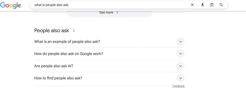 Example People Also Ask